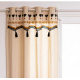RIDEAU EN COTON TRIBAL BEIGE