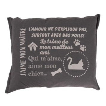 COUSSINS ANIMAUX TEXTE 90X70CM︱Lory