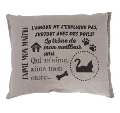 COUSSINS ANIMAUX TEXTE 90X70CM︱Lory