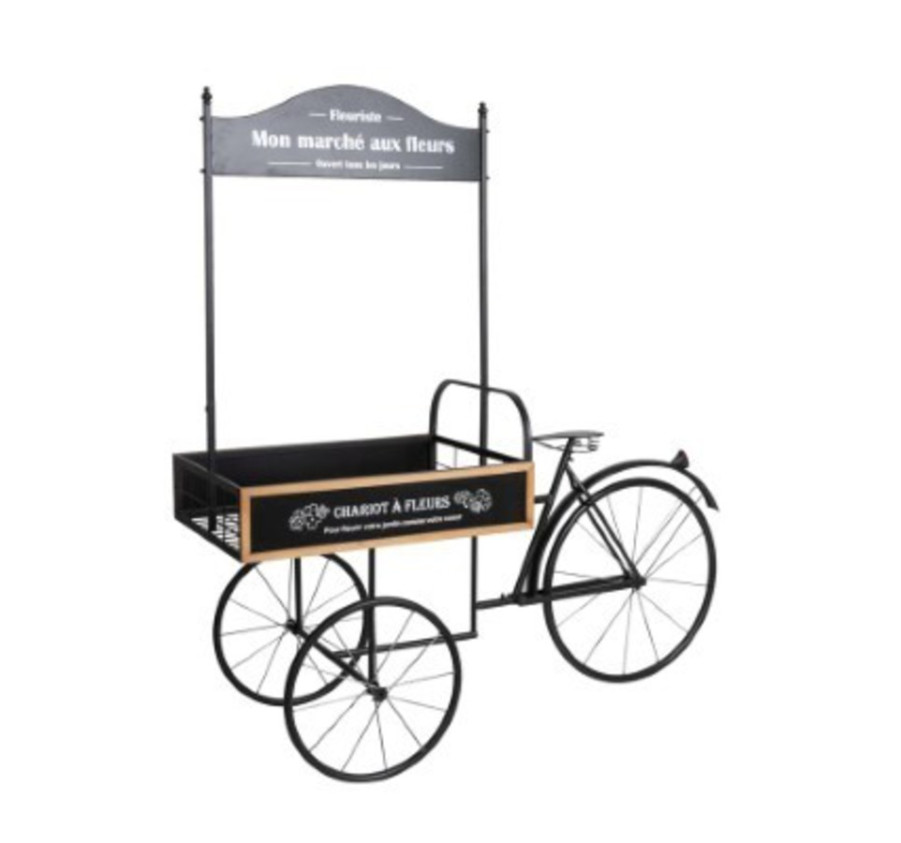 TRICYCLE PORTE PLANTE NOIR