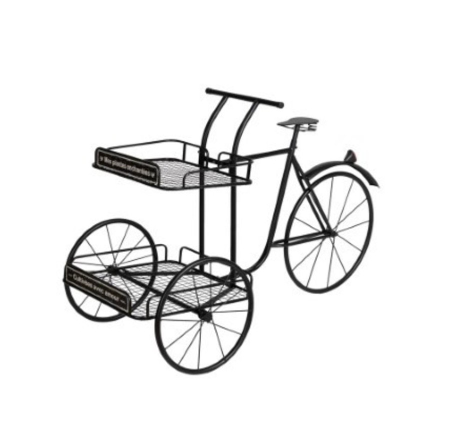 TRICYCLE PORTE PLANTE NOIR
