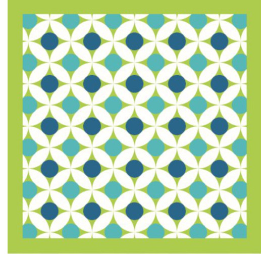 SERVIETTE EN PAPIER RONDS VERT︱Lory