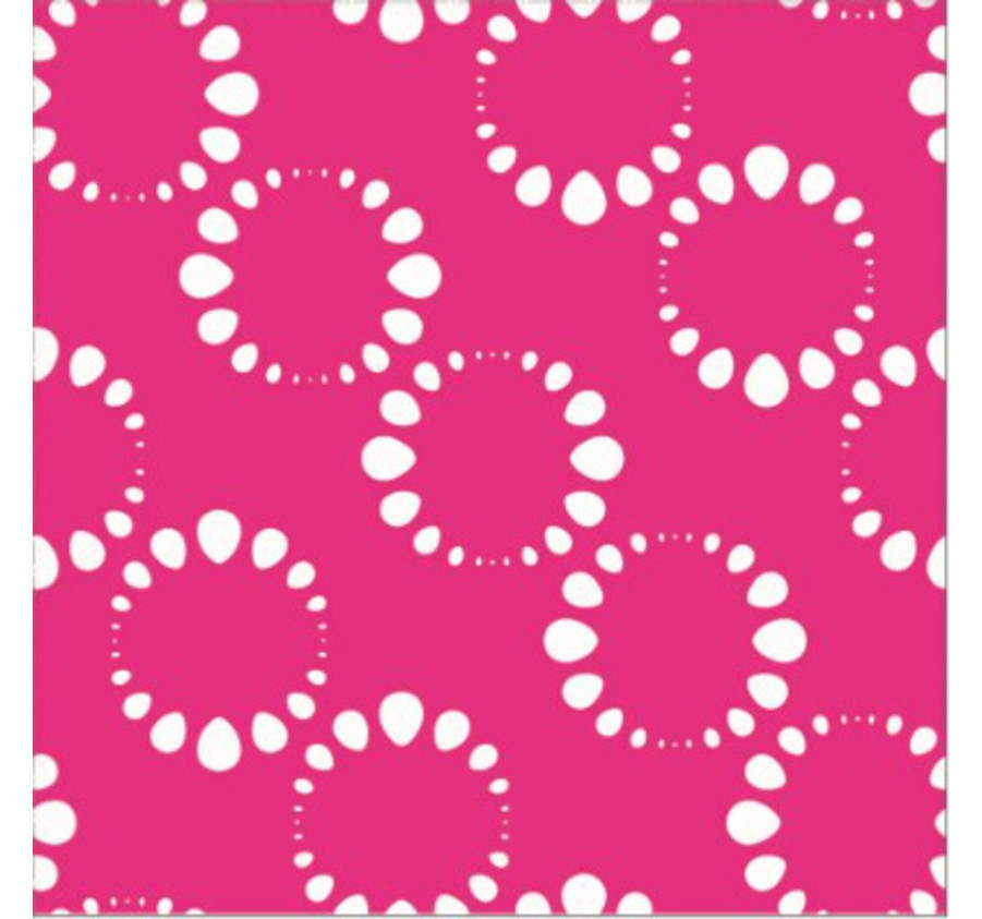 SERVIETTE PAPIER BUBBLE ROSE