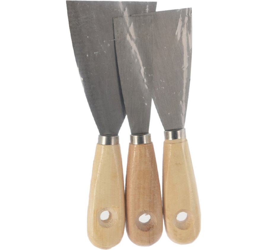 SPATULE X3PCS MANCHE EN BOIS
