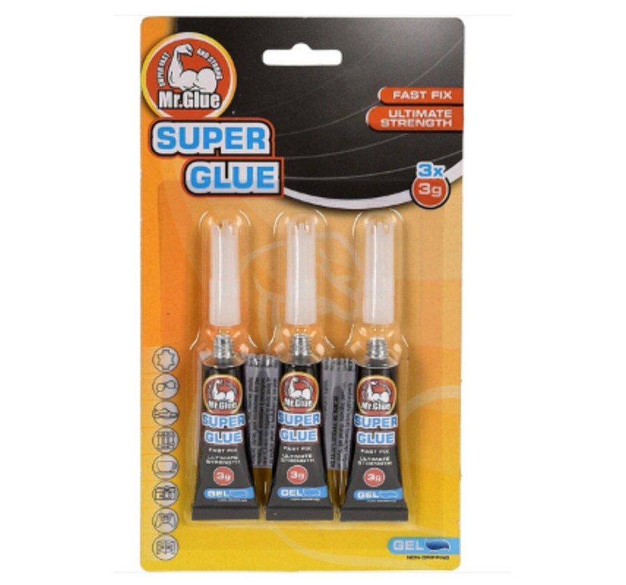 BLISTER DE 3 TUBES DE COLLE