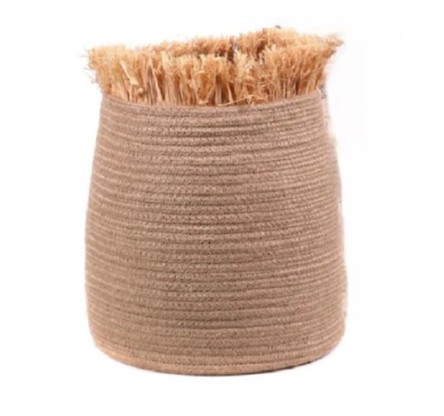 PANIER ROND NATUREL JUTE