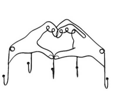 PATERE EN METAL NOIR 30X20CM︱Lory