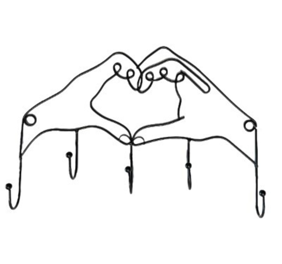 PATERE EN METAL NOIR 30X20CM