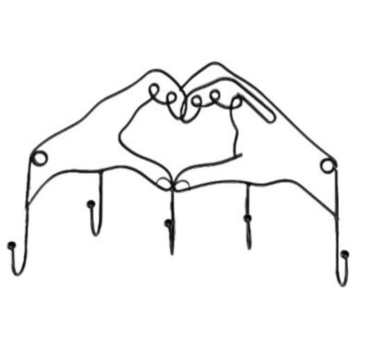 PATERE EN METAL NOIR 30X20CM︱Lory