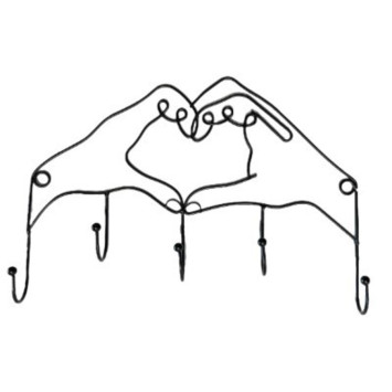 PATERE EN METAL NOIR 30X20CM︱Lory