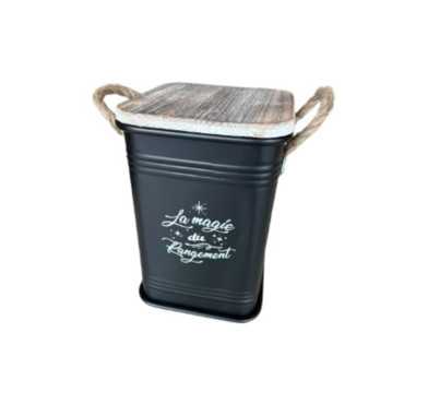 MALLE CARRE EN METAL NOIR︱Lory