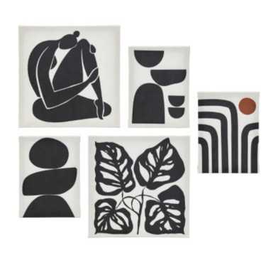 LOT DE 5 TOILES IMPRIMEES︱Lory