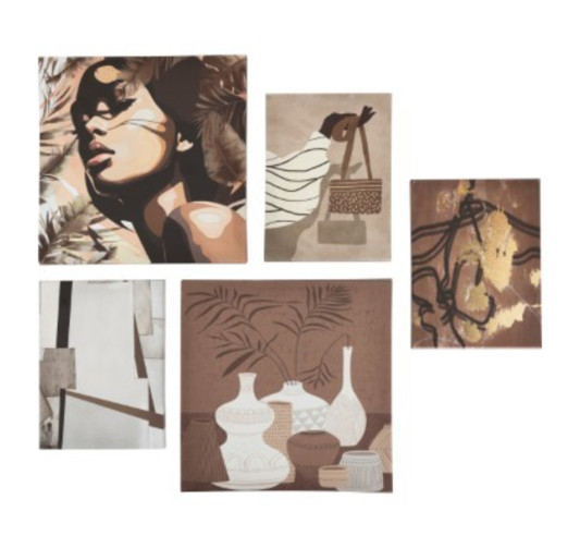 LOT DE 5 TOILES IMPRIMEES︱Lory