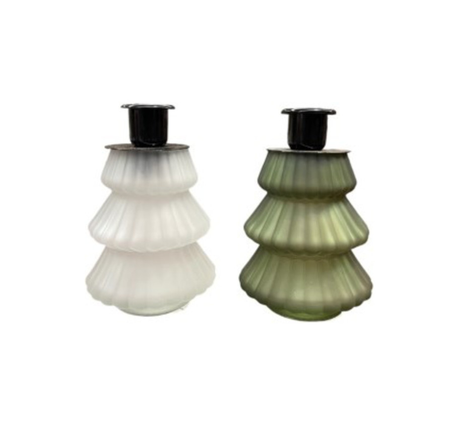 BOUGEOIRE EN VERRE TEINTE 12CM