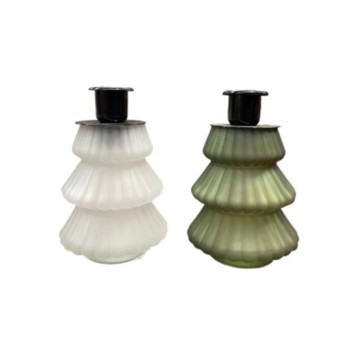 BOUGEOIRE EN VERRE TEINTE 12CM︱Lory