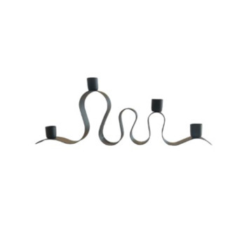 BOUGEOIR EN METAL NOIR︱Lory