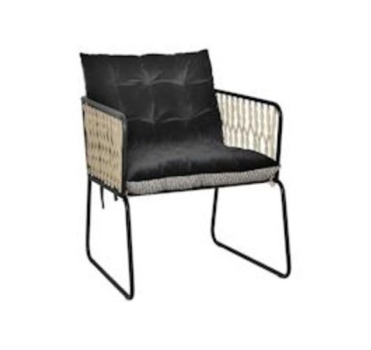 FAUTEUIL VELOURS NOIR︱Lory