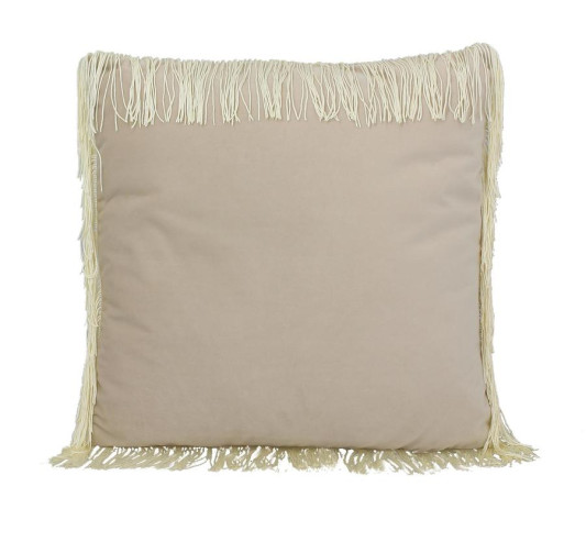 COUSSIN VELOURS ECRU A FRANGES︱Lory