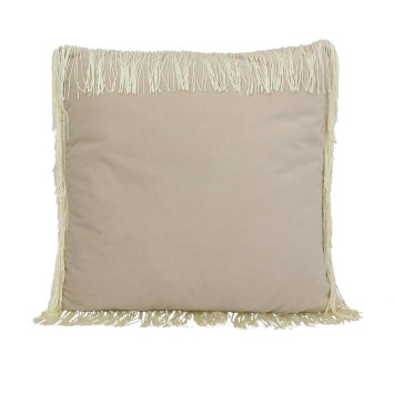 COUSSIN VELOURS ECRU A FRANGES︱Lory