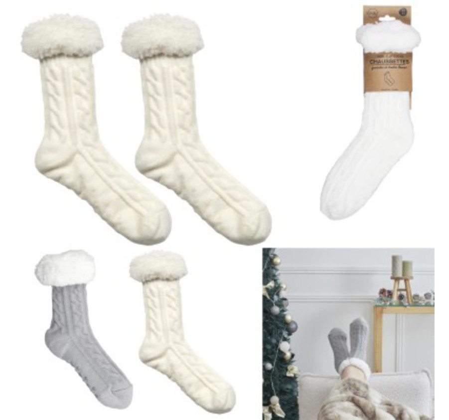 CHAUSSETTES SHERPA EMBOSSE