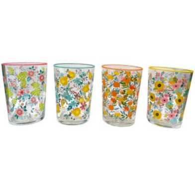VERRE DECORE FLEUR 510ML︱Lory