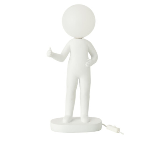 LAMPE POUCES RESINE BLANC︱Lory