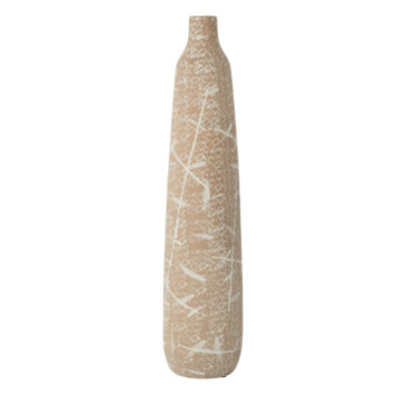 VASE DUNE FIN GRES BEIGE BLANC︱Lory
