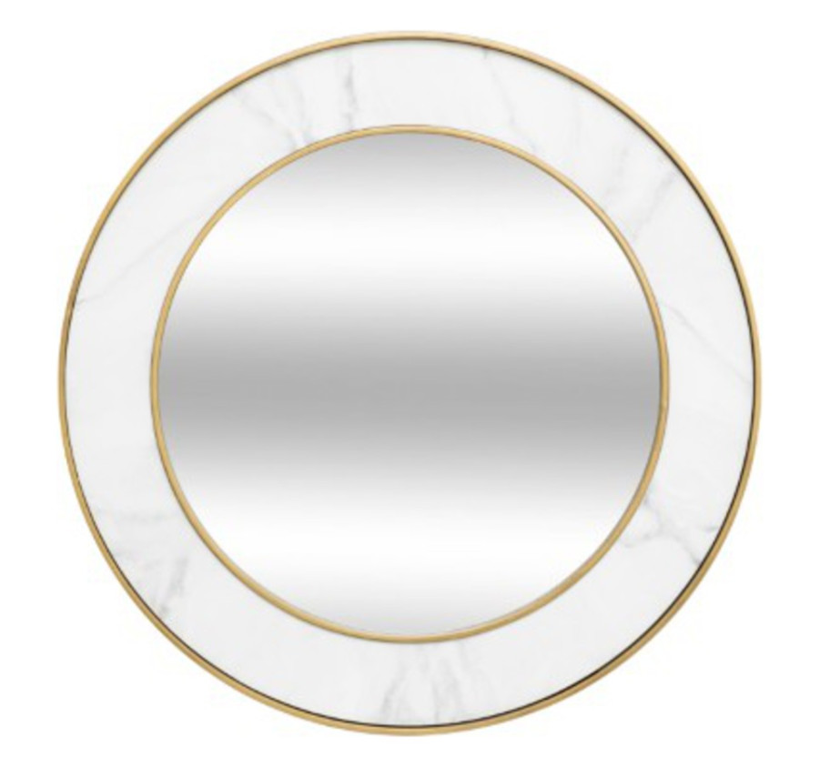 MIROIR METAL EFFET MARBRE