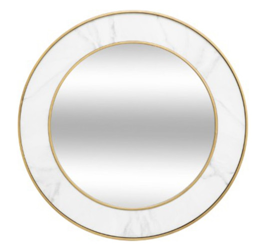 MIROIR METAL EFFET MARBRE︱Lory