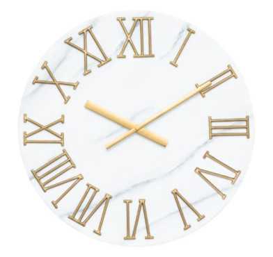 HORLOGE EFFET MARBRE ET DORE︱Lory