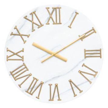 HORLOGE EFFET MARBRE ET DORE︱Lory