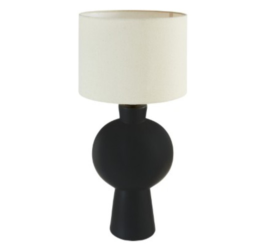 LAMPE EN CERAMIQUE NOIR H.59CM︱Lory
