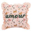 COUSSIN CARRE EN COTON BRODE