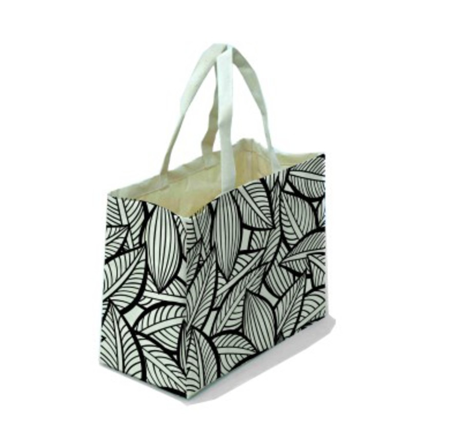 SAC SHOPPING COTON FEUILLE