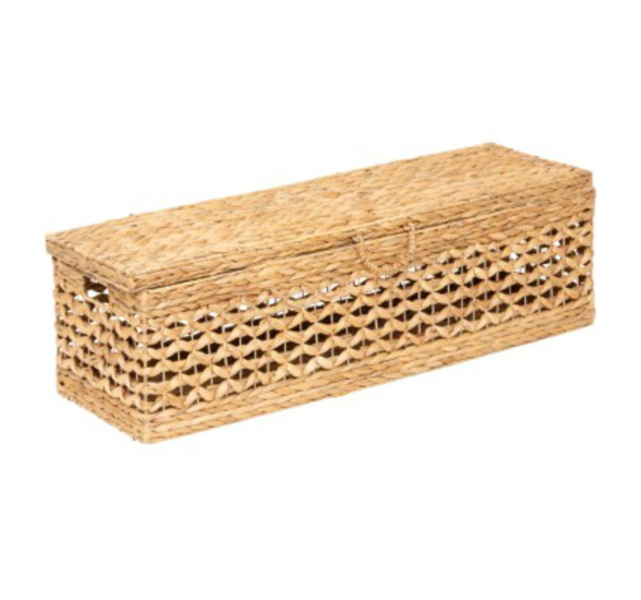 BOUT DE LIT COFFRE EN JACINTHE