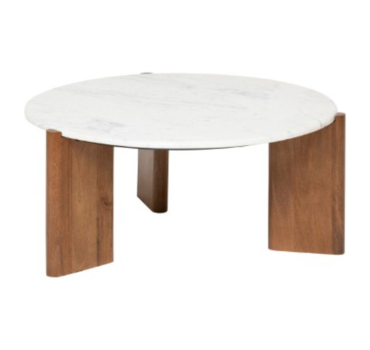 TABLE BASSE EN MARBRE BLANC︱Lory