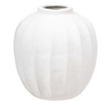 VASE BOULE EN CERAMIQUE BLANC︱Lory