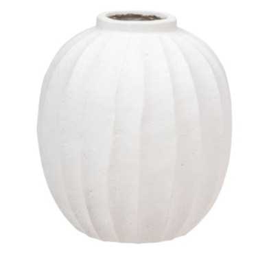 VASE BOULE EN CERAMIQUE BLANC︱Lory