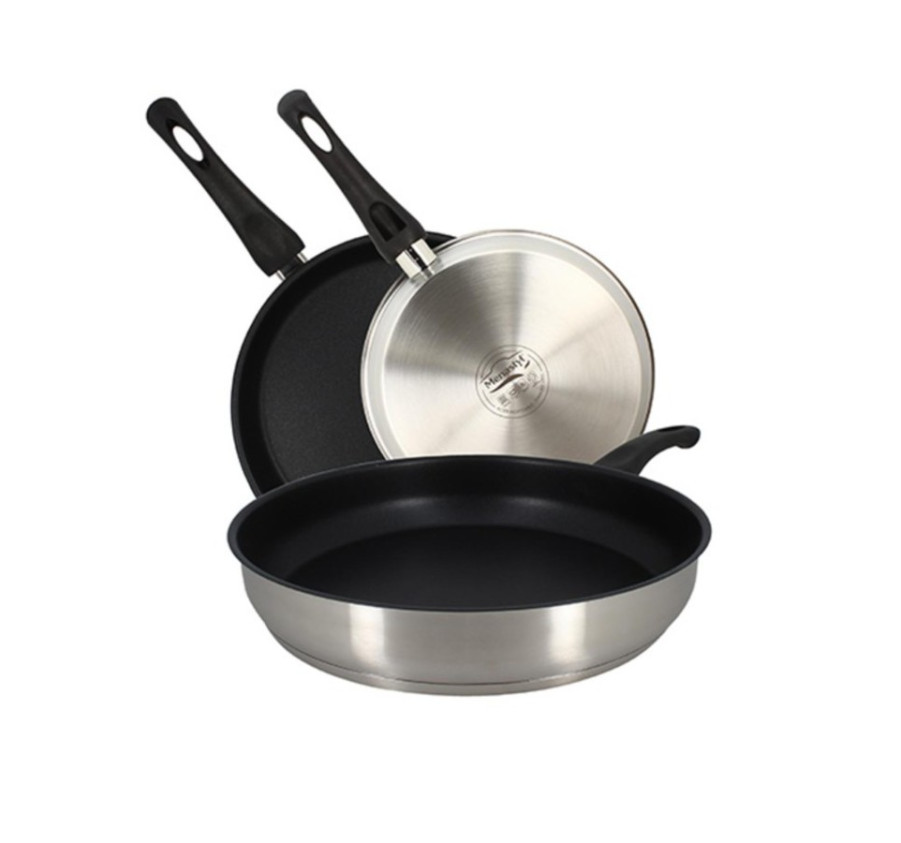 SET DE 3 POELES EN ACIER