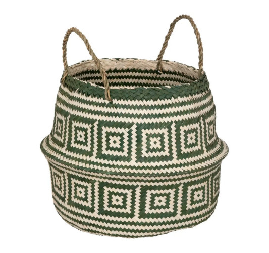 PANIER PLIABLE EN ROSEAU VERT︱Lory