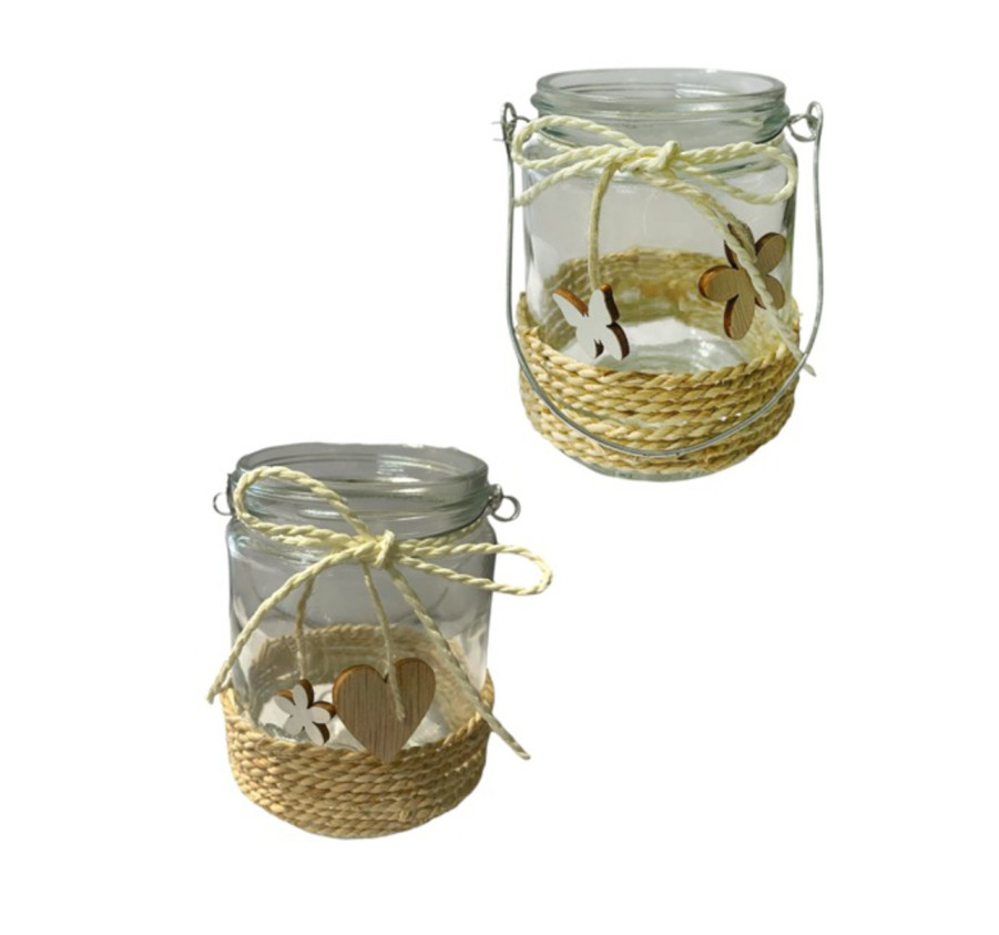 PHOTOPHORE EN VERRE AVEC CORDE