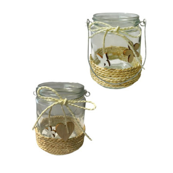 PHOTOPHORE EN VERRE AVEC CORDE︱Lory