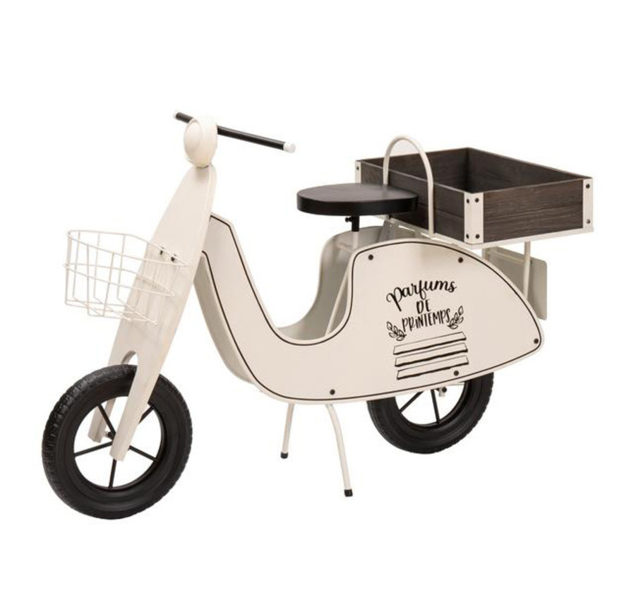 VESPA PORTE PLANTES BLANC