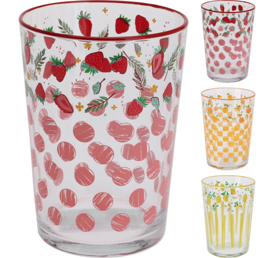 VERRE AVEC MOTIFS FRUITES︱Lory