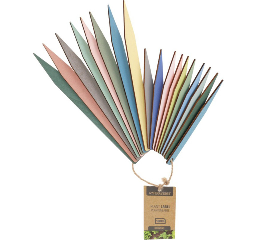 LOT DE 18 ETIQUETTES EN BOIS