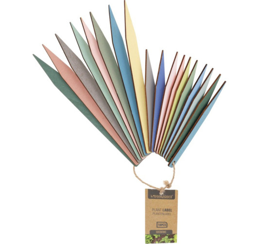 LOT DE 18 ETIQUETTES EN BOIS︱Lory