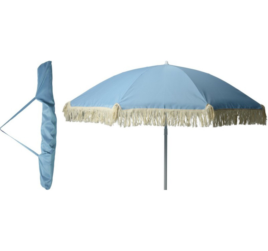 PARASOL DE PLAGE BLEU 155CM