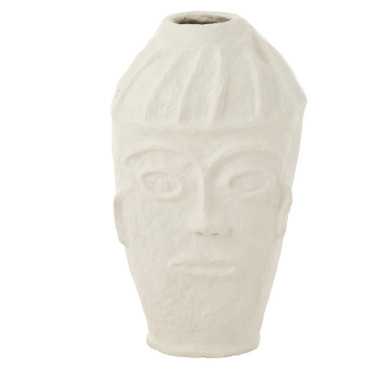 POT EN PAPIER MACHE BLANC︱Lory