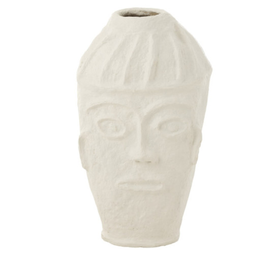 POT EN PAPIER MACHE BLANC︱Lory