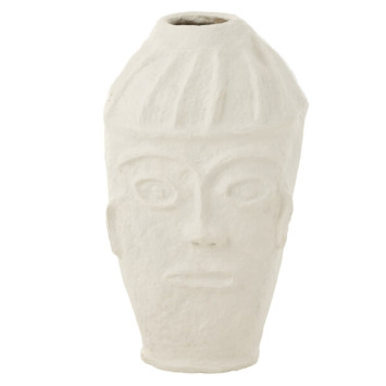 POT EN PAPIER MACHE BLANC︱Lory